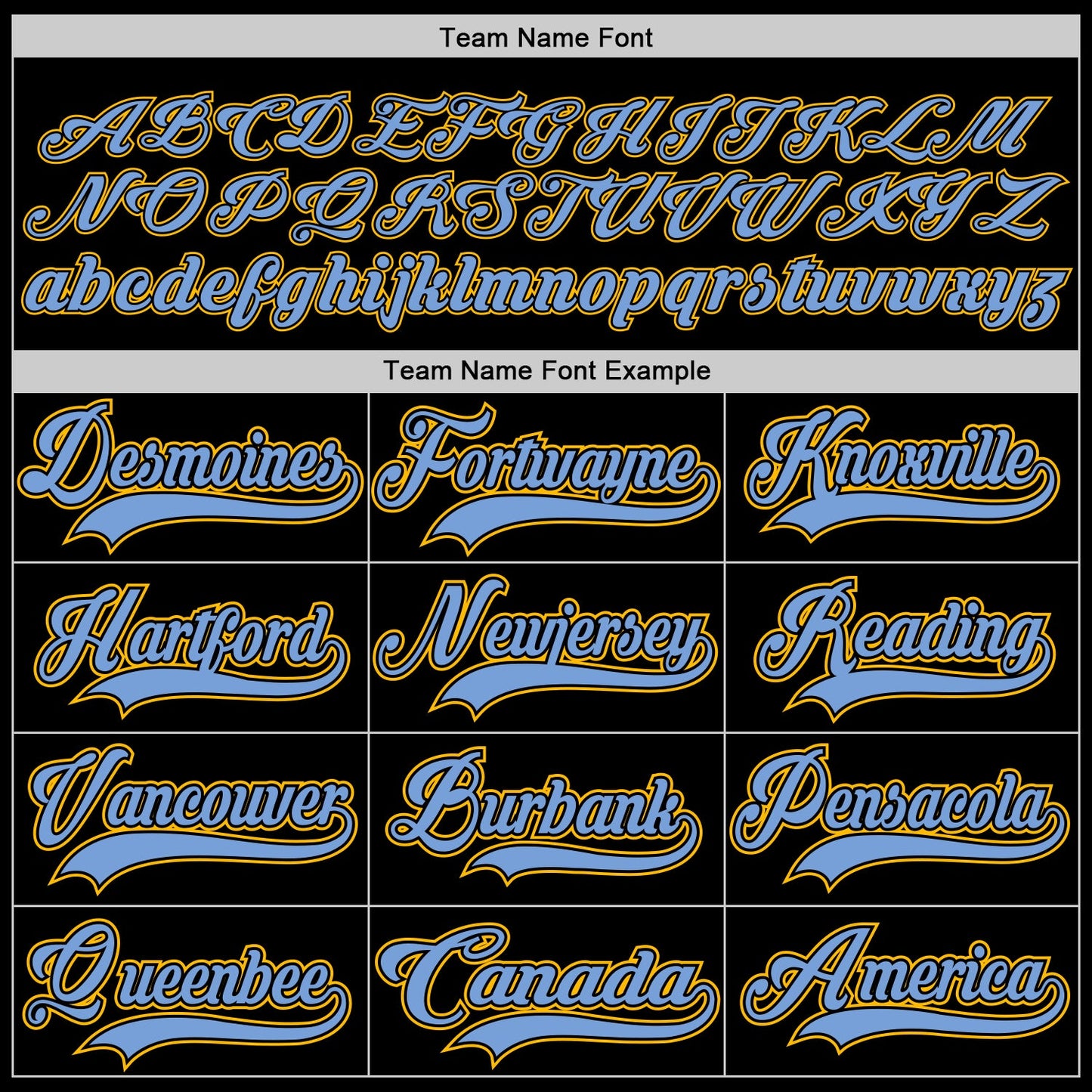 Custom Black Light Blue-Gold Hockey Jersey view 4