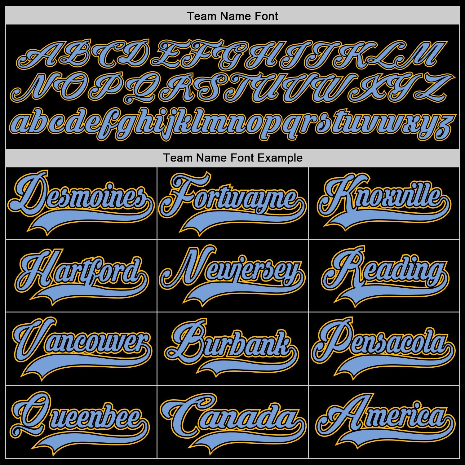 Custom Black Light Blue-Gold Hockey Jersey view 4