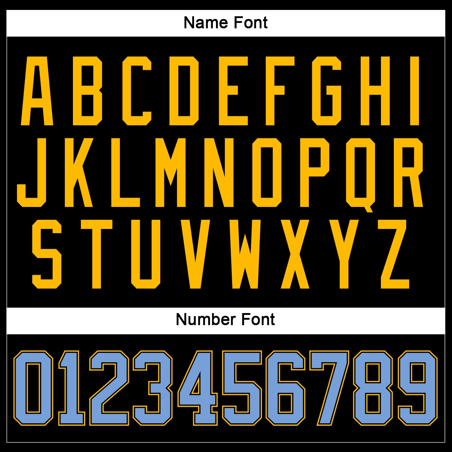 Custom Black Light Blue-Gold Hockey Jersey view 5
