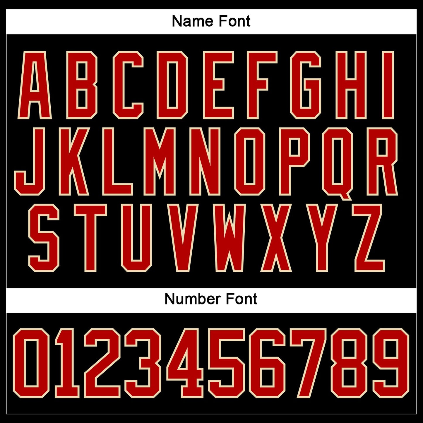 Custom Black Red-Cream Hockey Jersey view 5