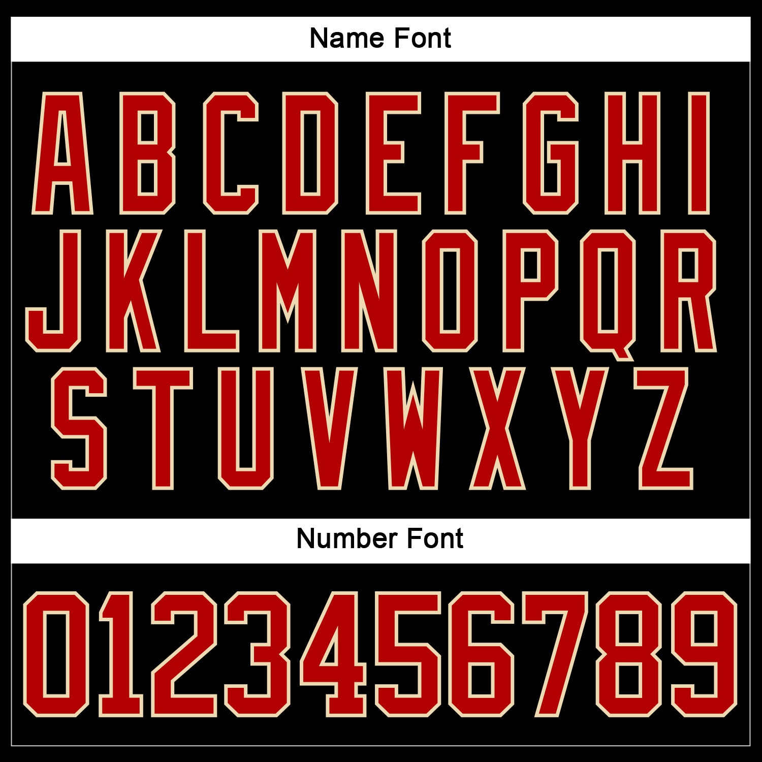 Custom Black Red-Cream Hockey Jersey view 5