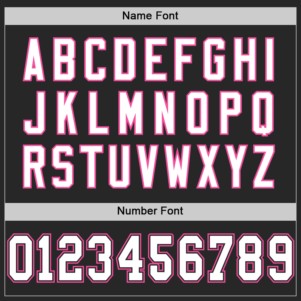 Custom Black White-Pink Mesh Authentic Football Jersey view 4