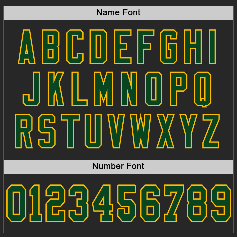 Custom Black Green-Gold Mesh Authentic Football Jersey view 4