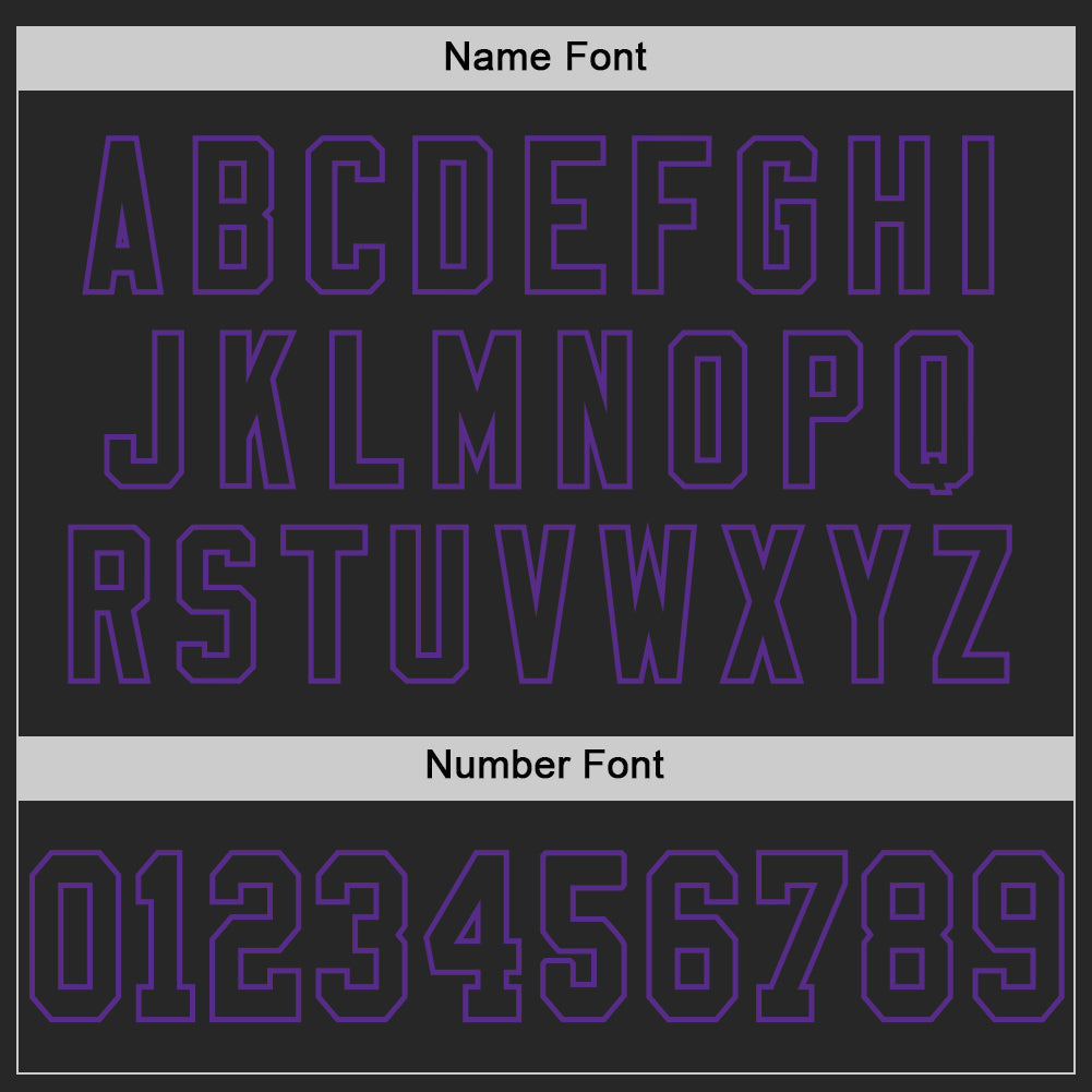 Custom Black Purple Mesh Authentic Football Jersey view 4