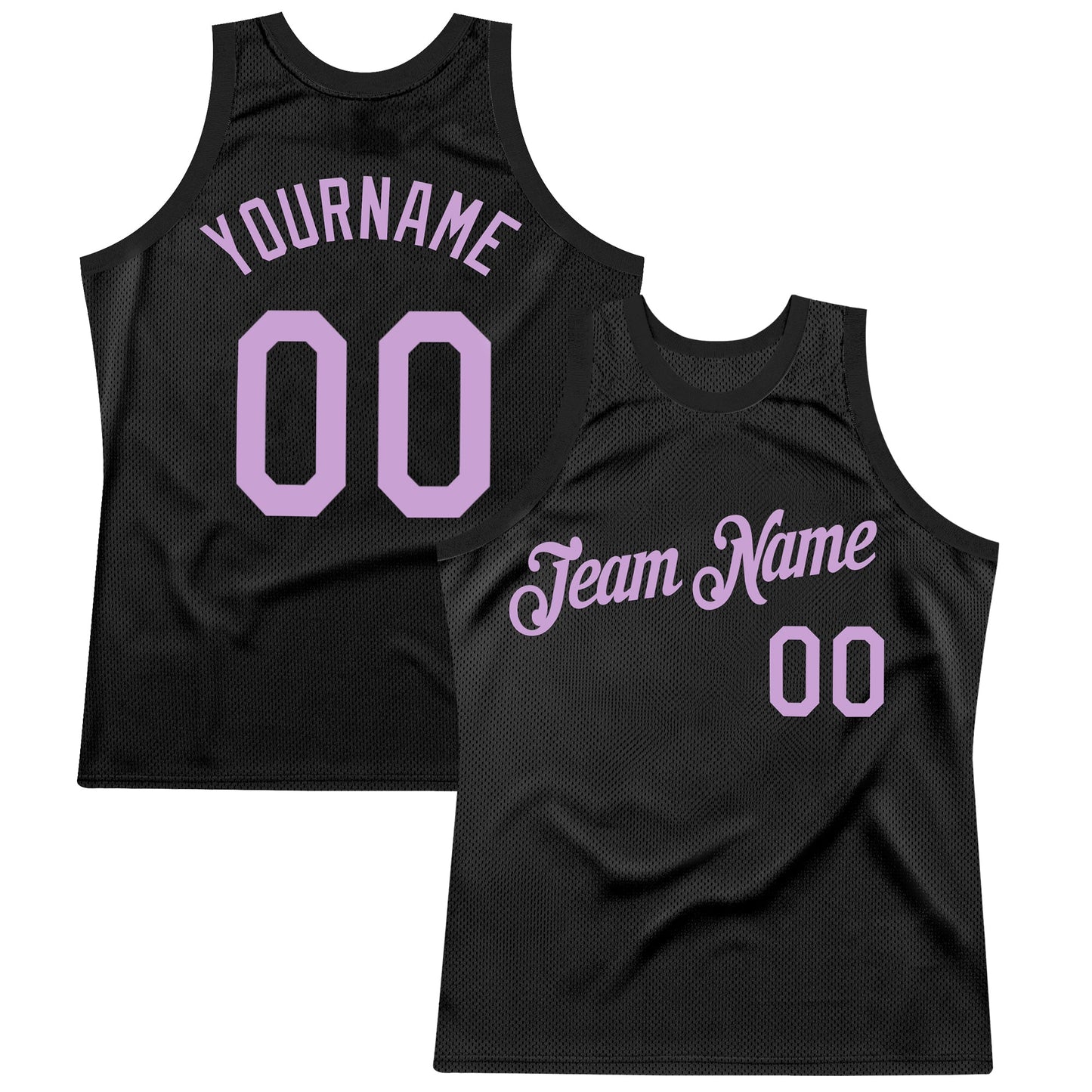 Custom Black Light Purple Authentic Throwback Basketball Jersey - Main View