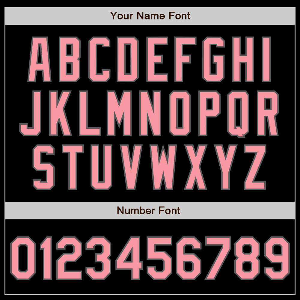 Custom Black Medium Pink-Steel Gray Authentic Baseball Jersey view 4