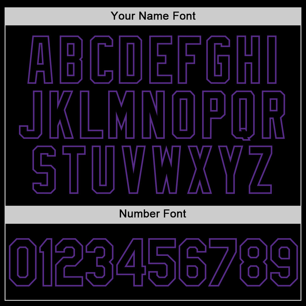 Custom Black Purple Authentic Basketball Jersey view 3