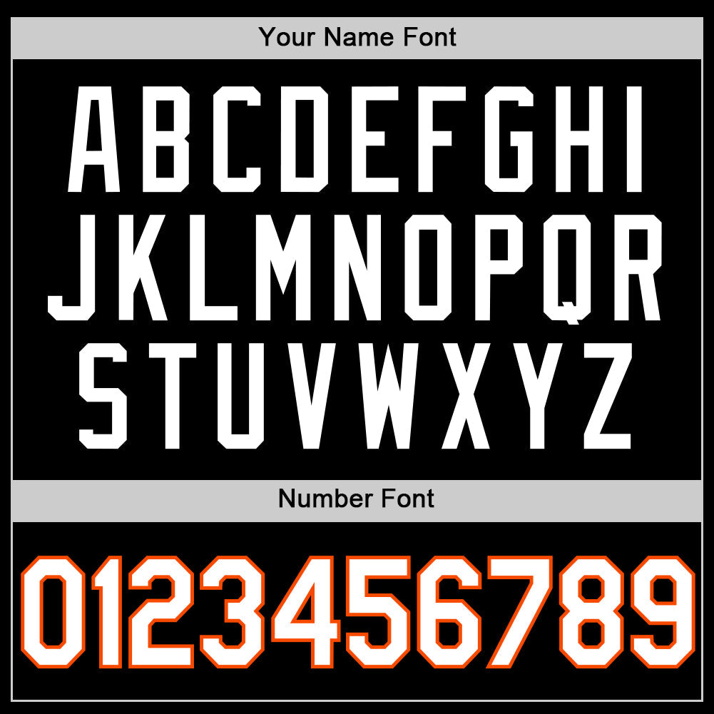 Custom Black White-Orange Authentic Basketball Jersey view 3