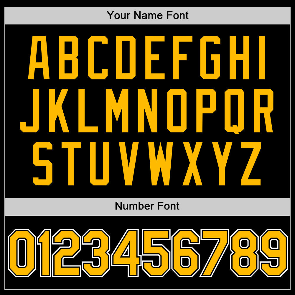 Custom Black Gold-White Authentic Basketball Jersey view 3