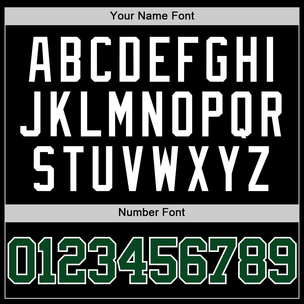 Custom Black Green-White Authentic Basketball Jersey view 3