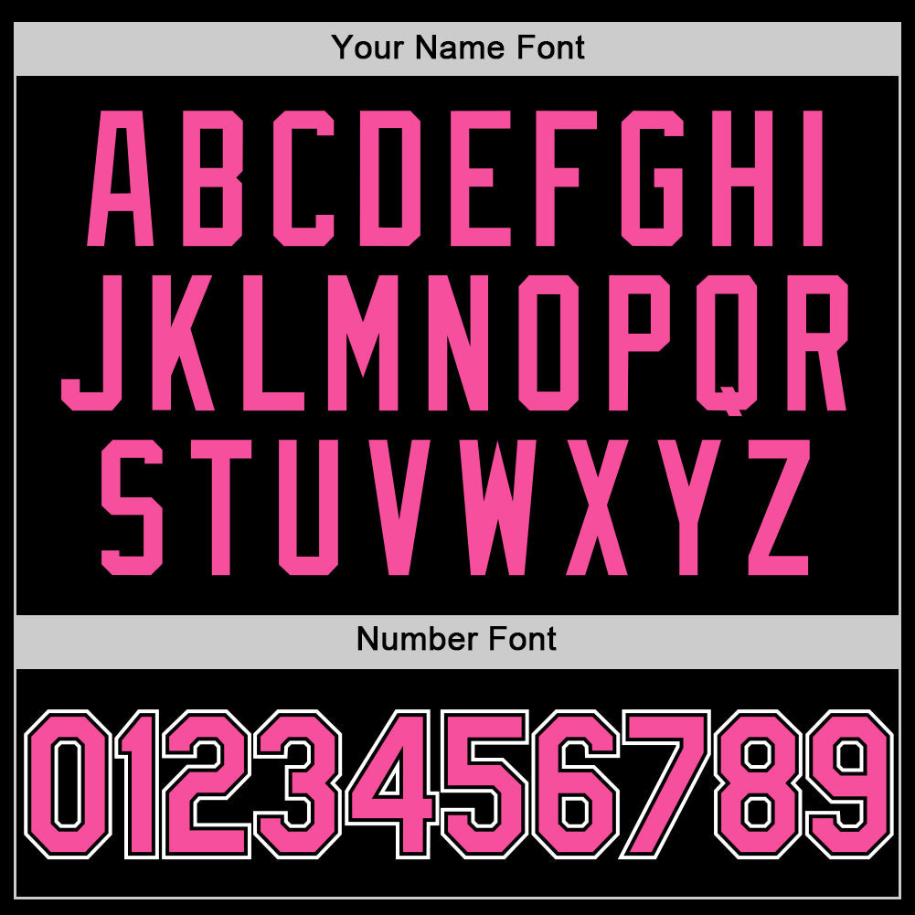 Custom Black Pink-White Authentic Basketball Jersey view 3