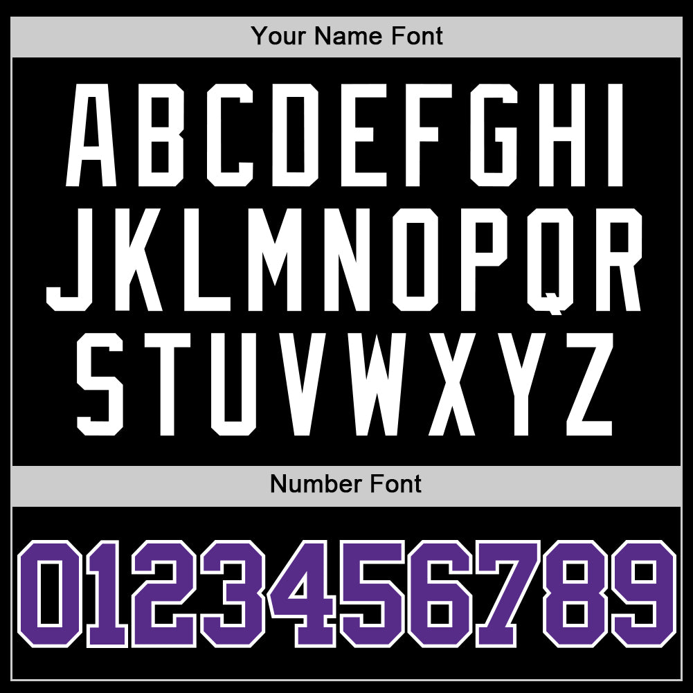 Custom Black Purple-White Authentic Basketball Jersey view 3