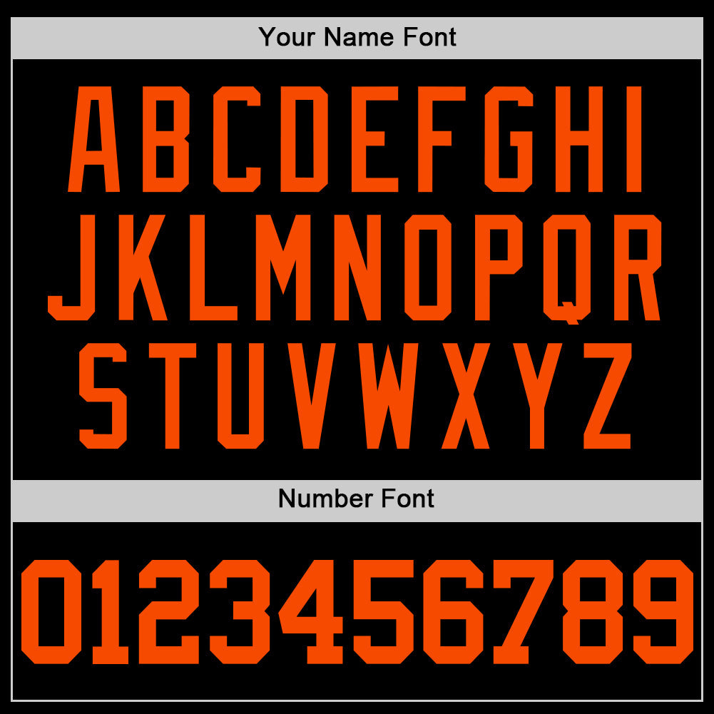 Custom Black Orange Authentic Basketball Jersey view 3