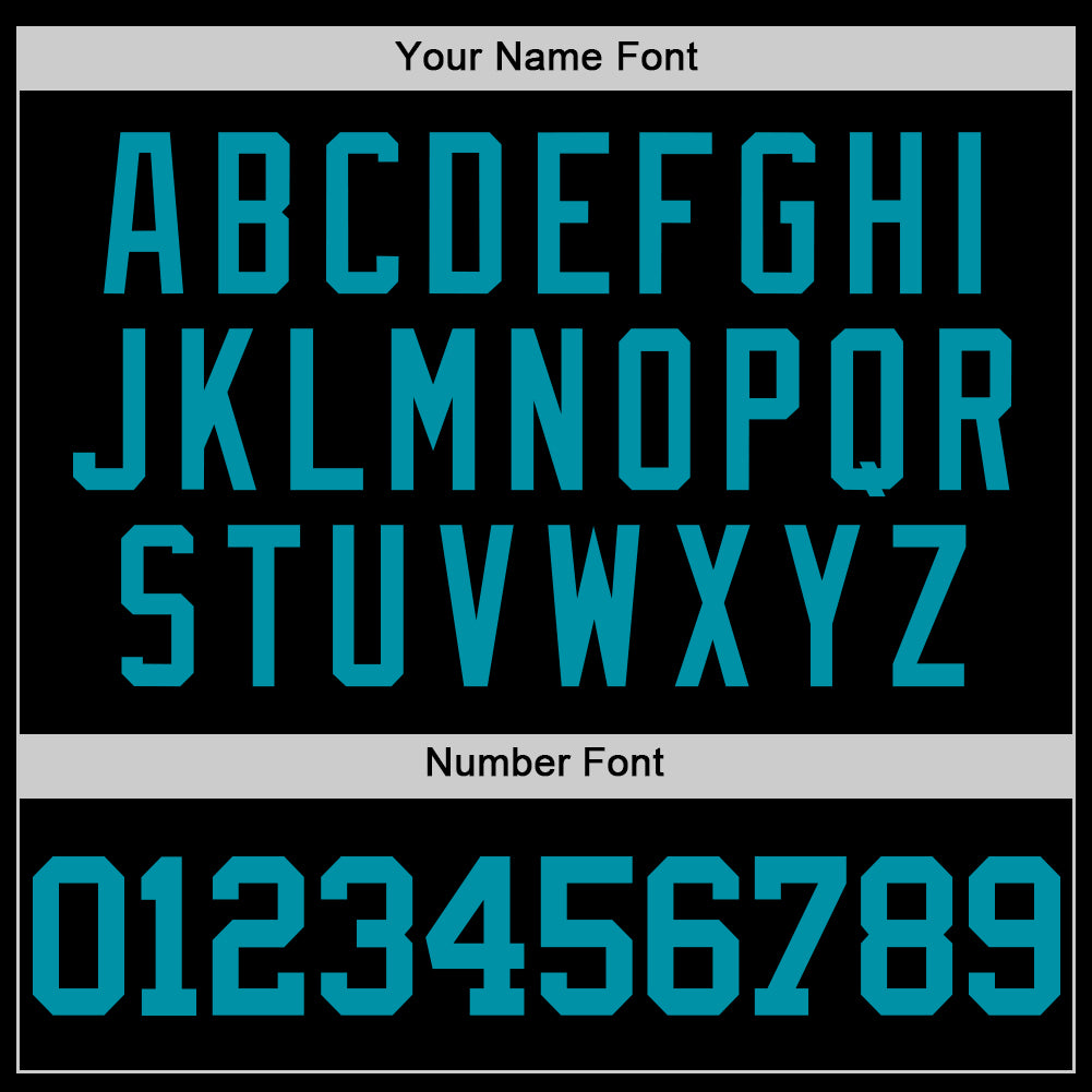 Custom Black Teal Authentic Basketball Jersey view 3