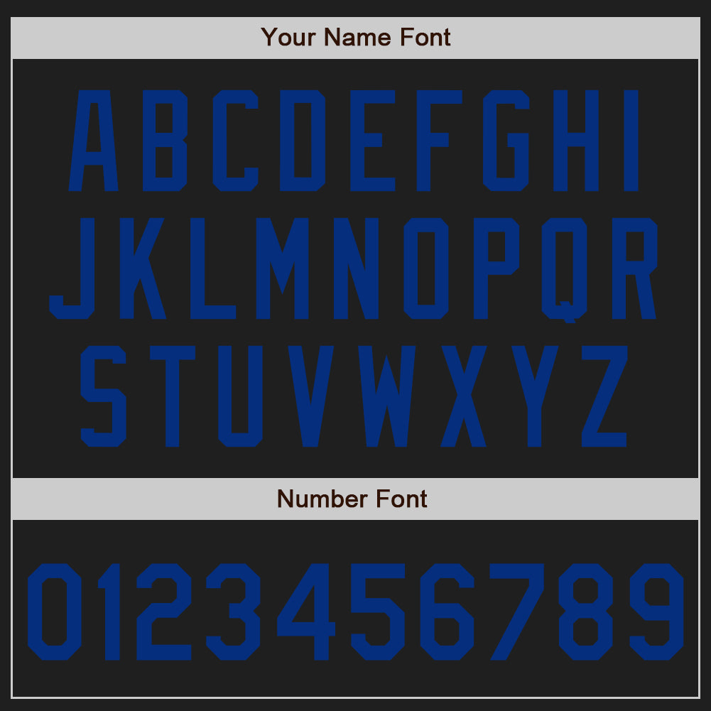 Custom Black Royal Authentic Baseball Jersey view 5
