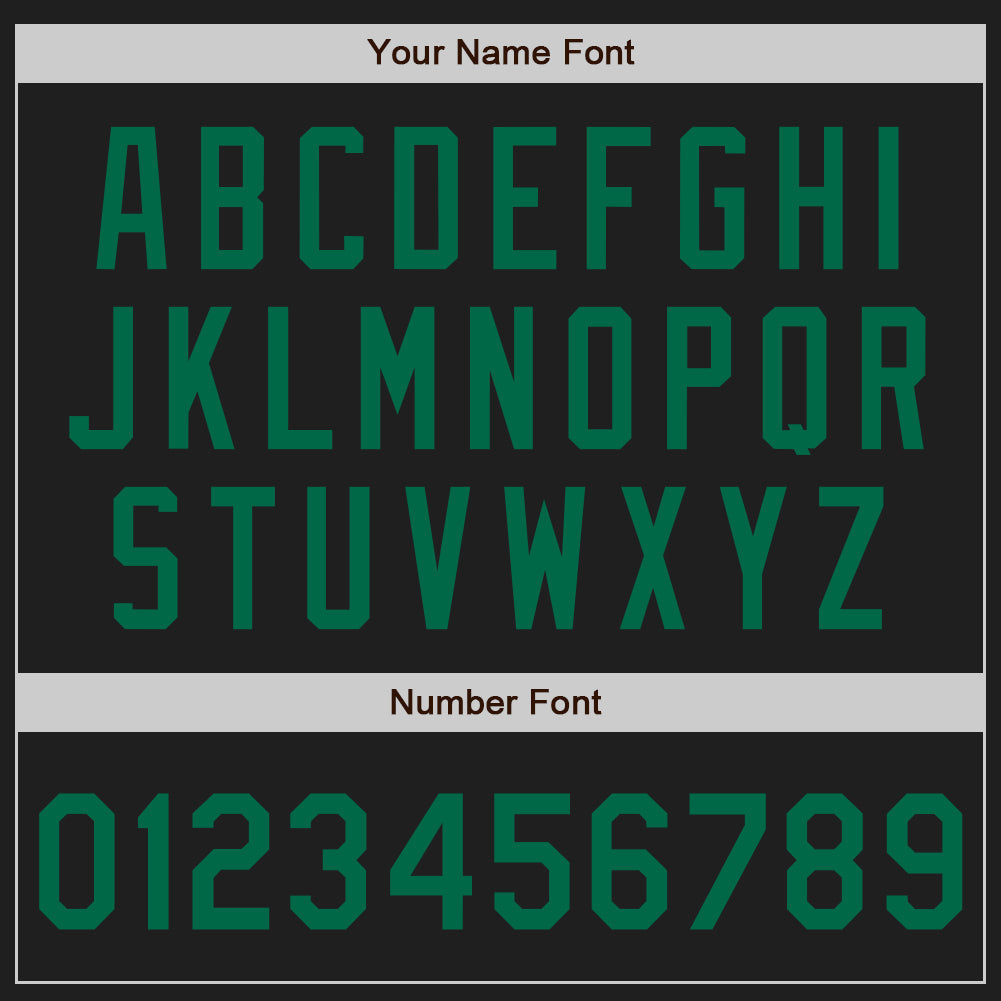 Custom Black Kelly Green Authentic Baseball Jersey view 5