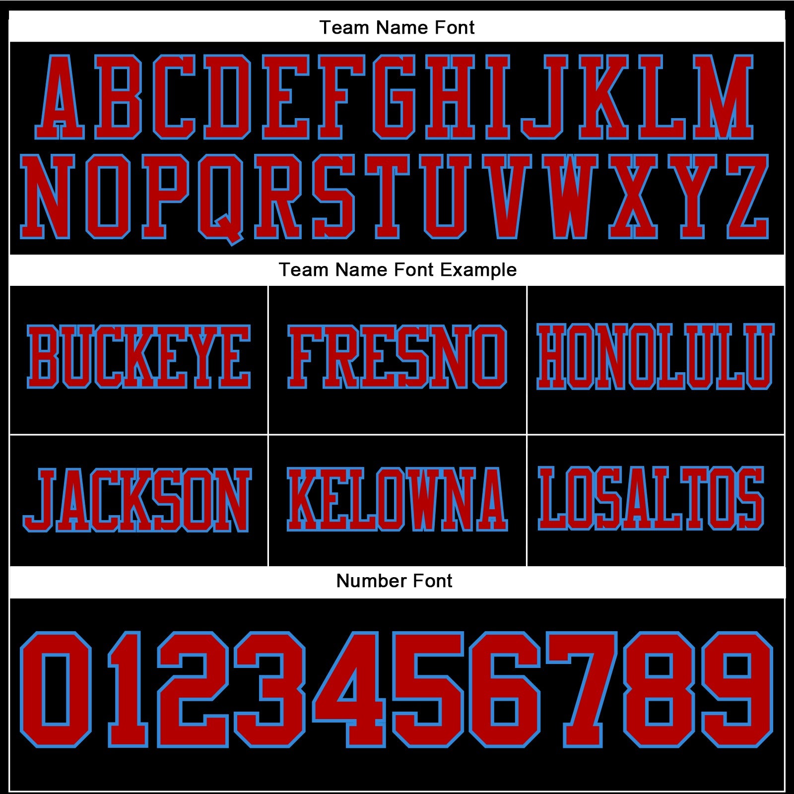Custom Black Red-Powder Blue Authentic Football Jersey view 4