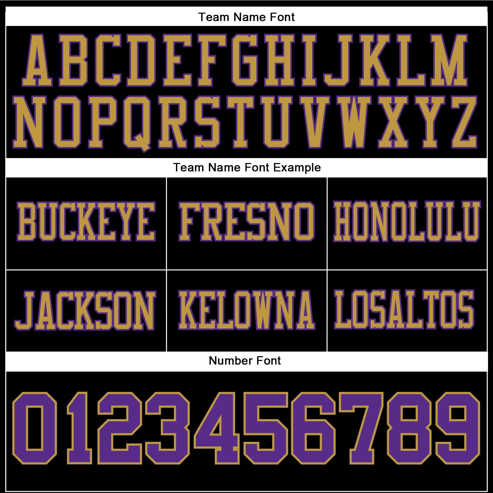 Custom Black Purple-Old Gold Authentic Football Jersey view 4
