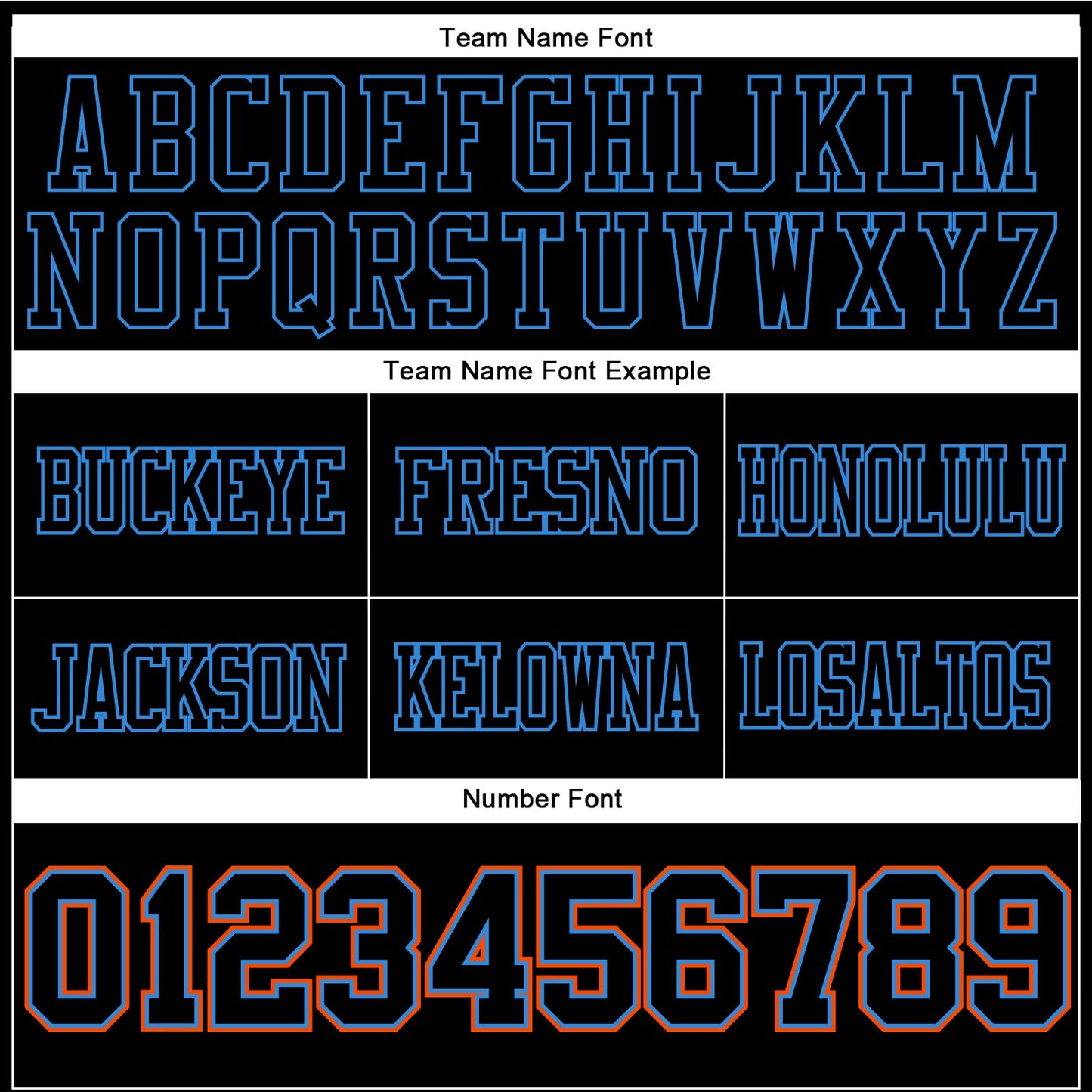 Custom Black Powder Blue-Orange Authentic Football Jersey view 4