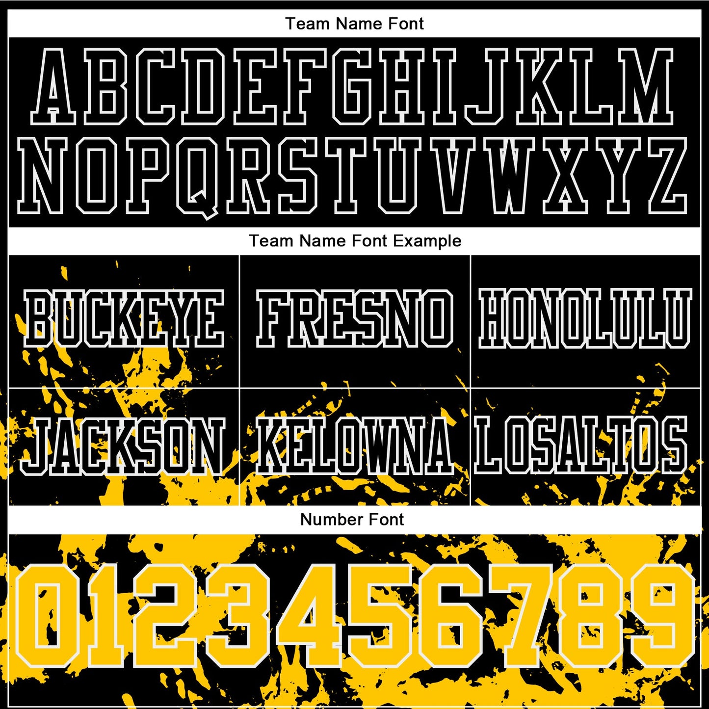 Custom Black Yellow-White 3D Pattern Splash Authentic Football Jersey view 4