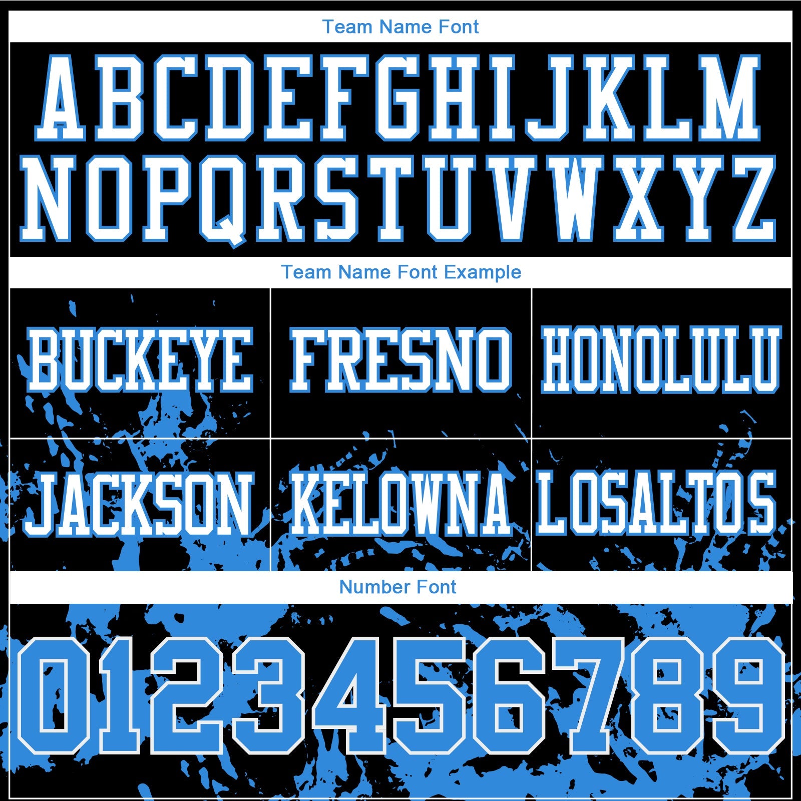 Custom Black Powder Blue-White 3D Pattern Splash Authentic Football Jersey view 4