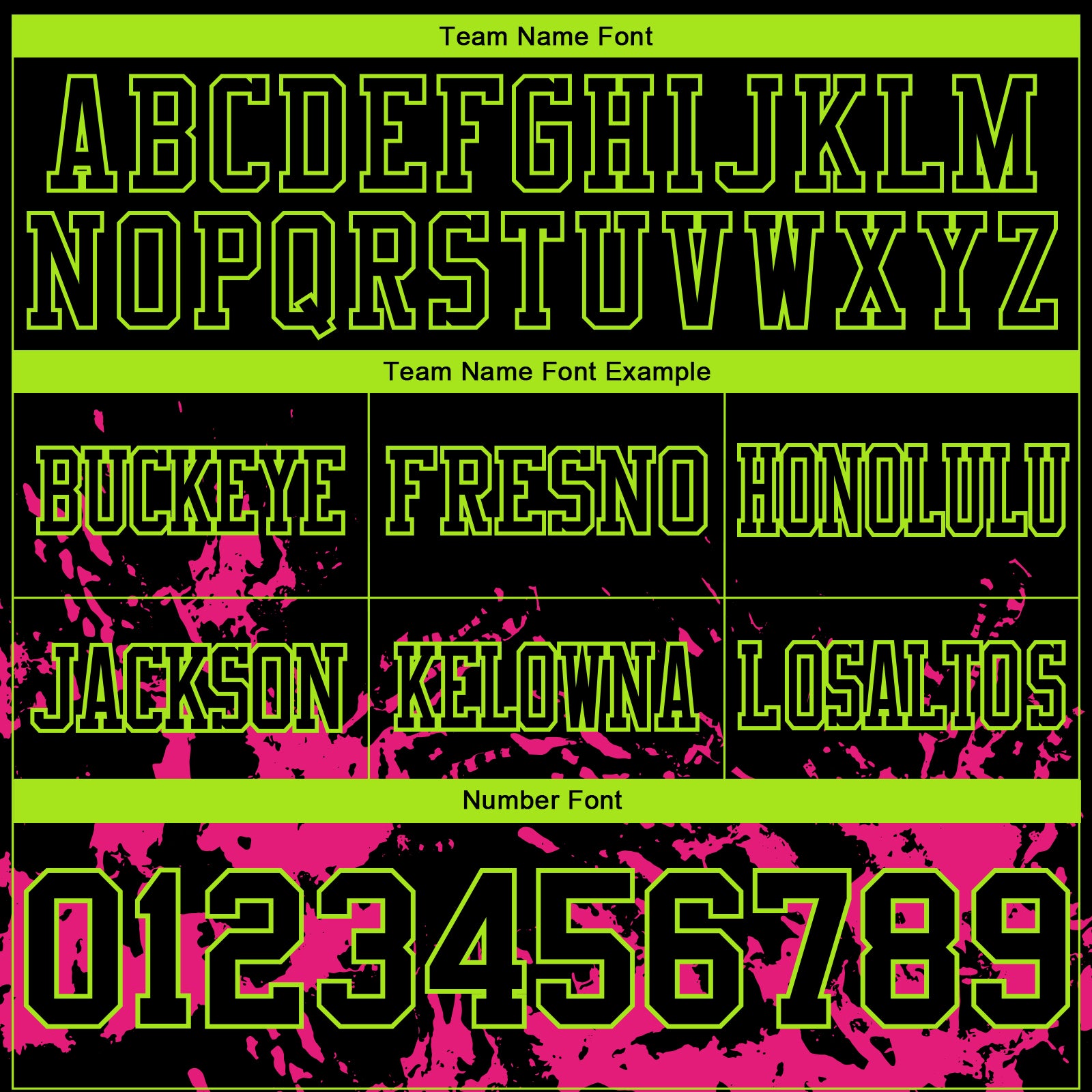 Custom Black Hot Pink-Neon Green 3D Pattern Splash Authentic Football Jersey view 4