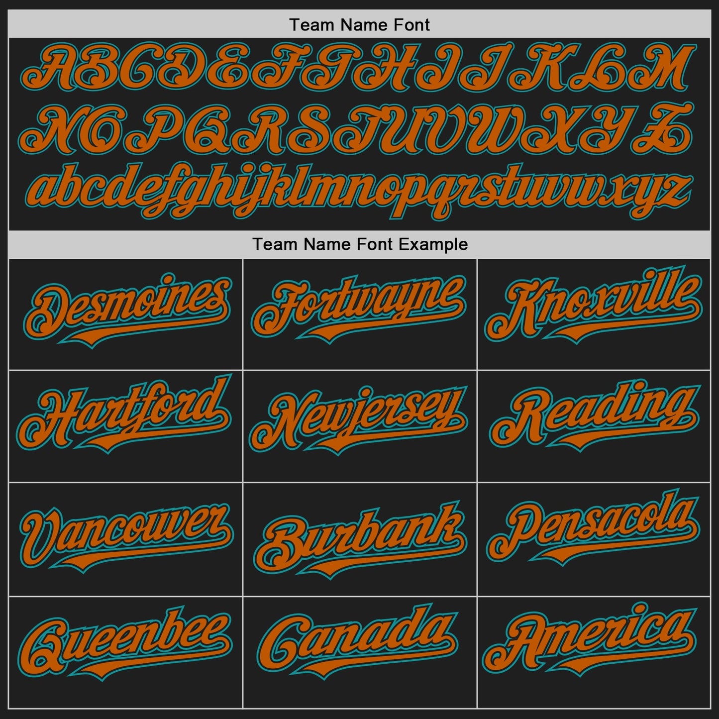 Custom Black Teal-Texas Orange Authentic Baseball Jersey view 4