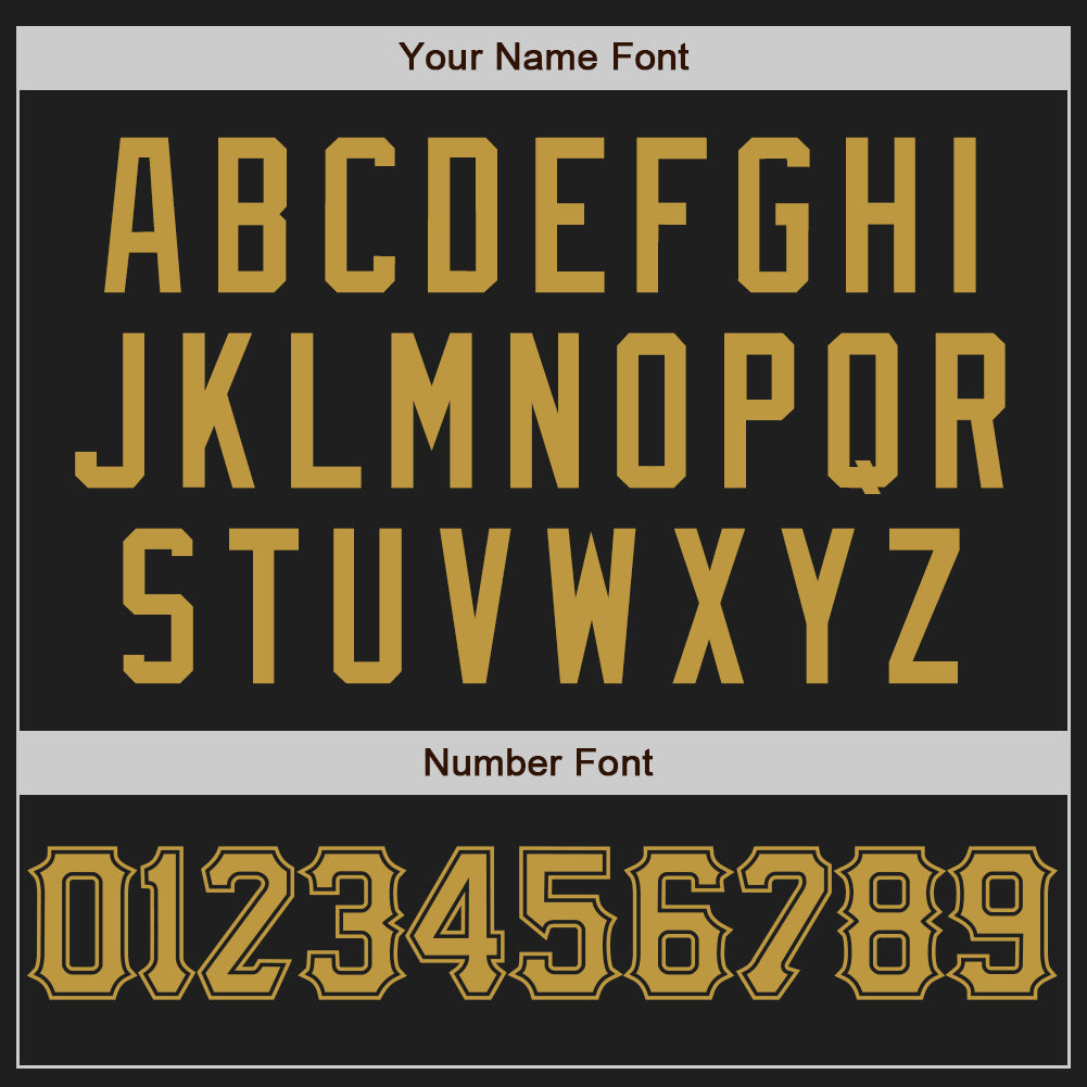 Custom Black Old Gold Authentic Baseball Jersey view 5