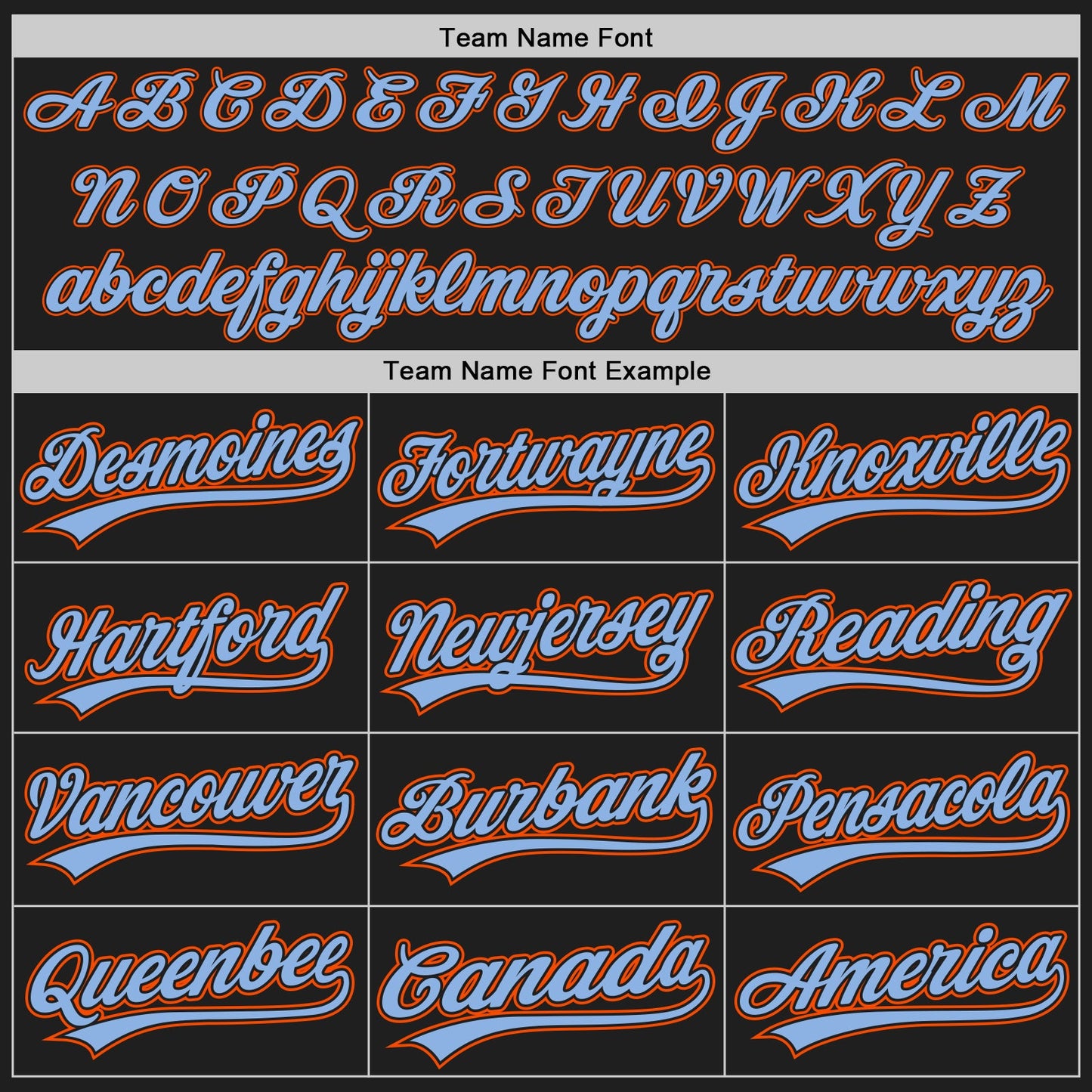 Custom Stitched Black Light Blue-Orange Baseball Pullover Sweatshirt Hoodie view 3