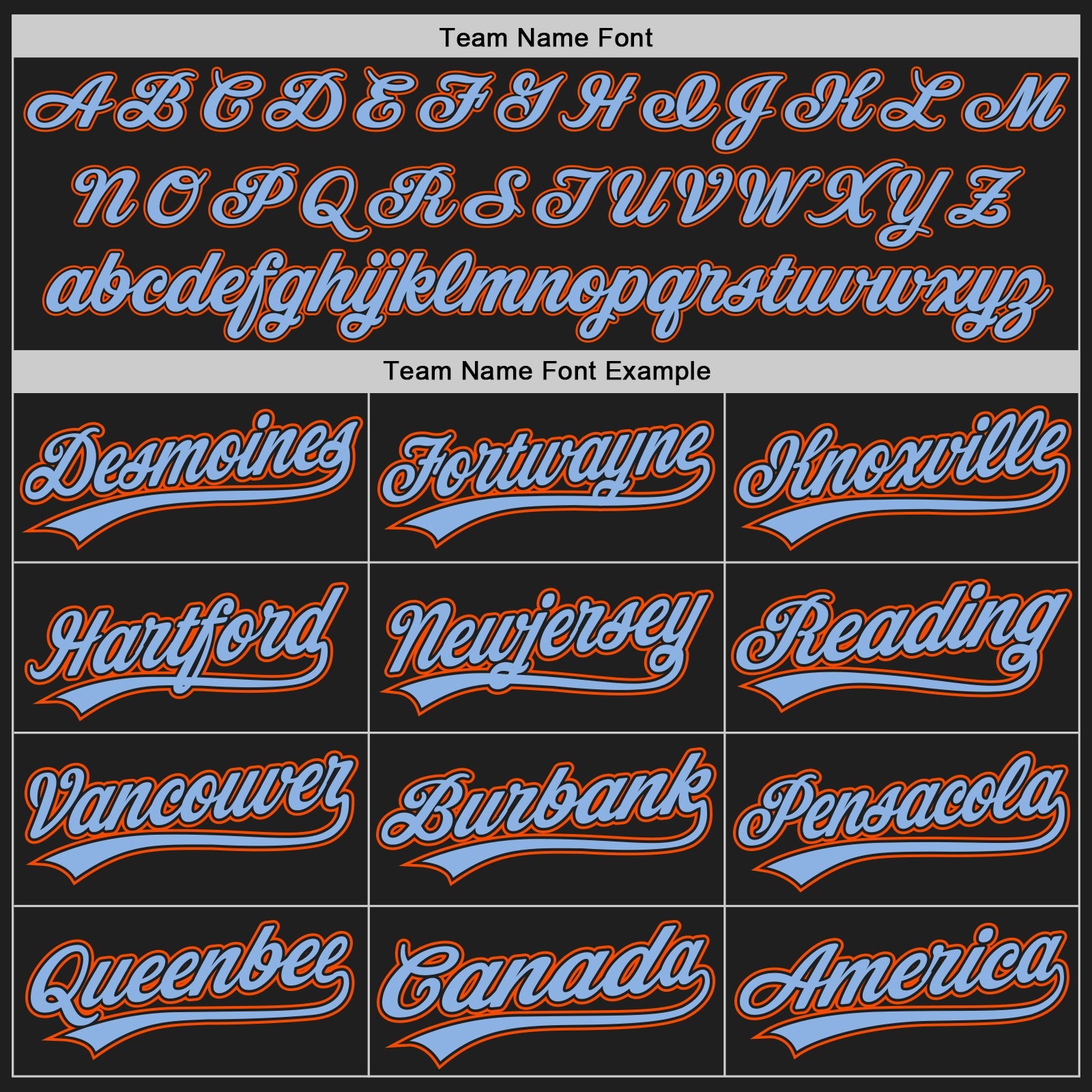 Custom Stitched Black Light Blue-Orange Baseball Pullover Sweatshirt Hoodie view 3