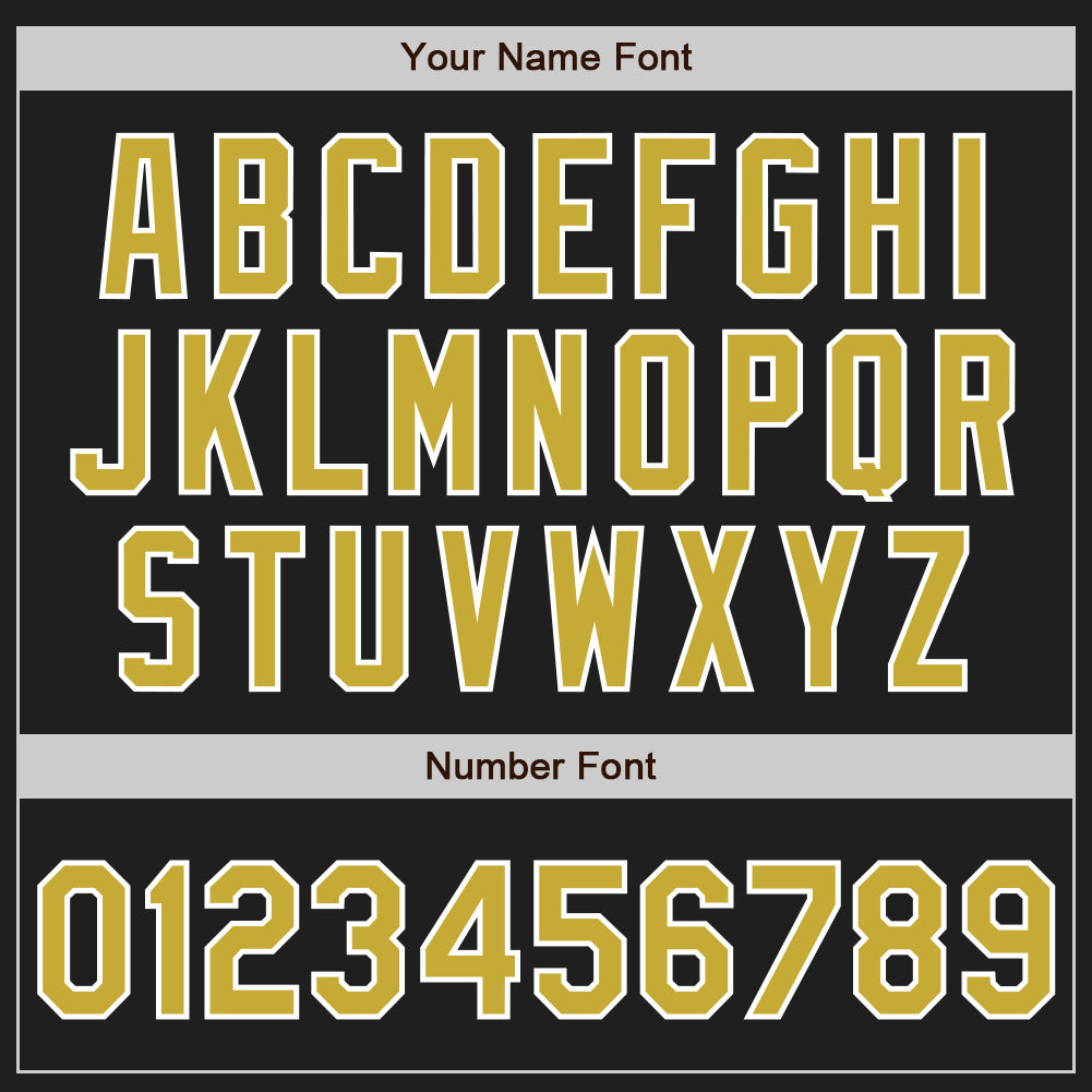 Custom Stitched Black Old Gold-White Baseball Pullover Sweatshirt Hoodie view 4