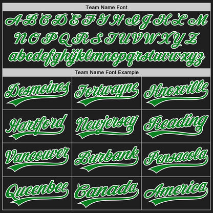 Custom Stitched Black Grass Green-White Baseball Pullover Sweatshirt Hoodie view 3