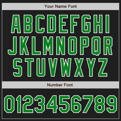 Custom Stitched Black Grass Green-White Baseball Pullover Sweatshirt Hoodie view 4