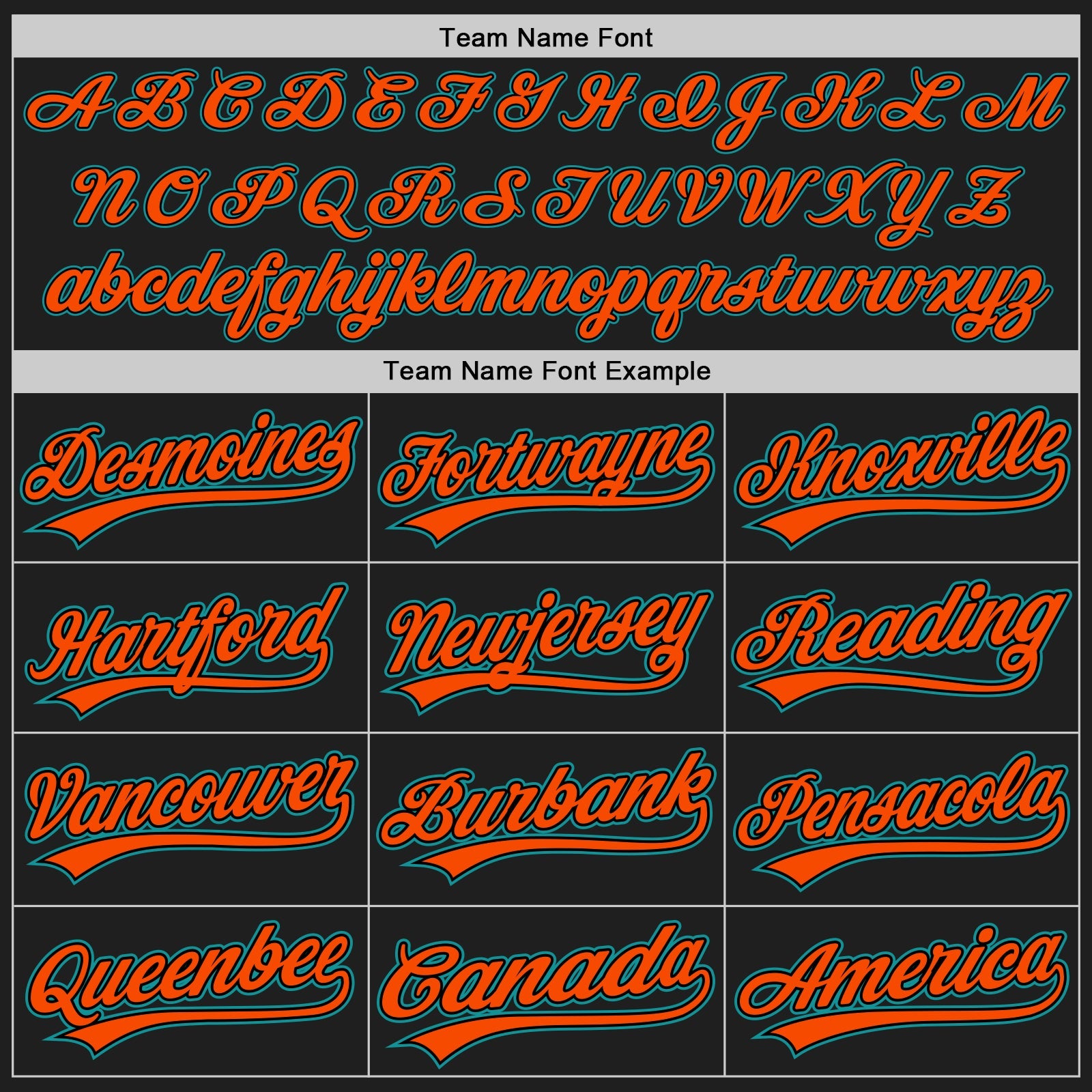 Custom Black Teal-Orange Authentic Baseball Jersey view 4