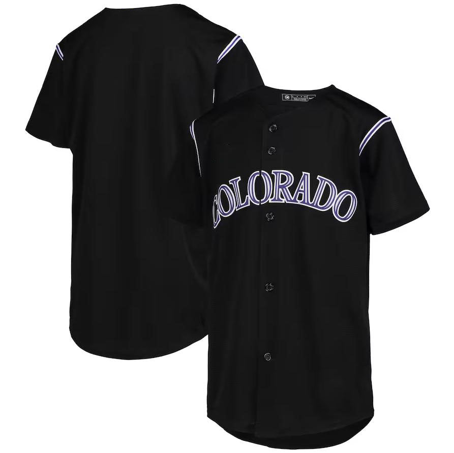 Colorado Rockies Black Home Replica Player Name Jersey Baseball Jerseys - Main View