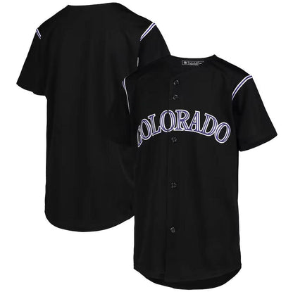 Colorado Rockies Black Home Replica Player Name Jersey Baseball Jerseys - Main View