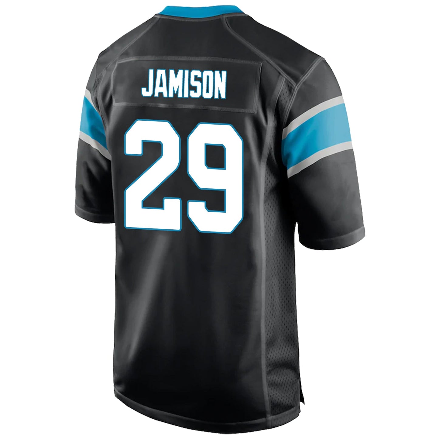 C.Panthers #29 D'Shawn Jamison  Black Team Game Jersey Football Stitched Jersey - Main View