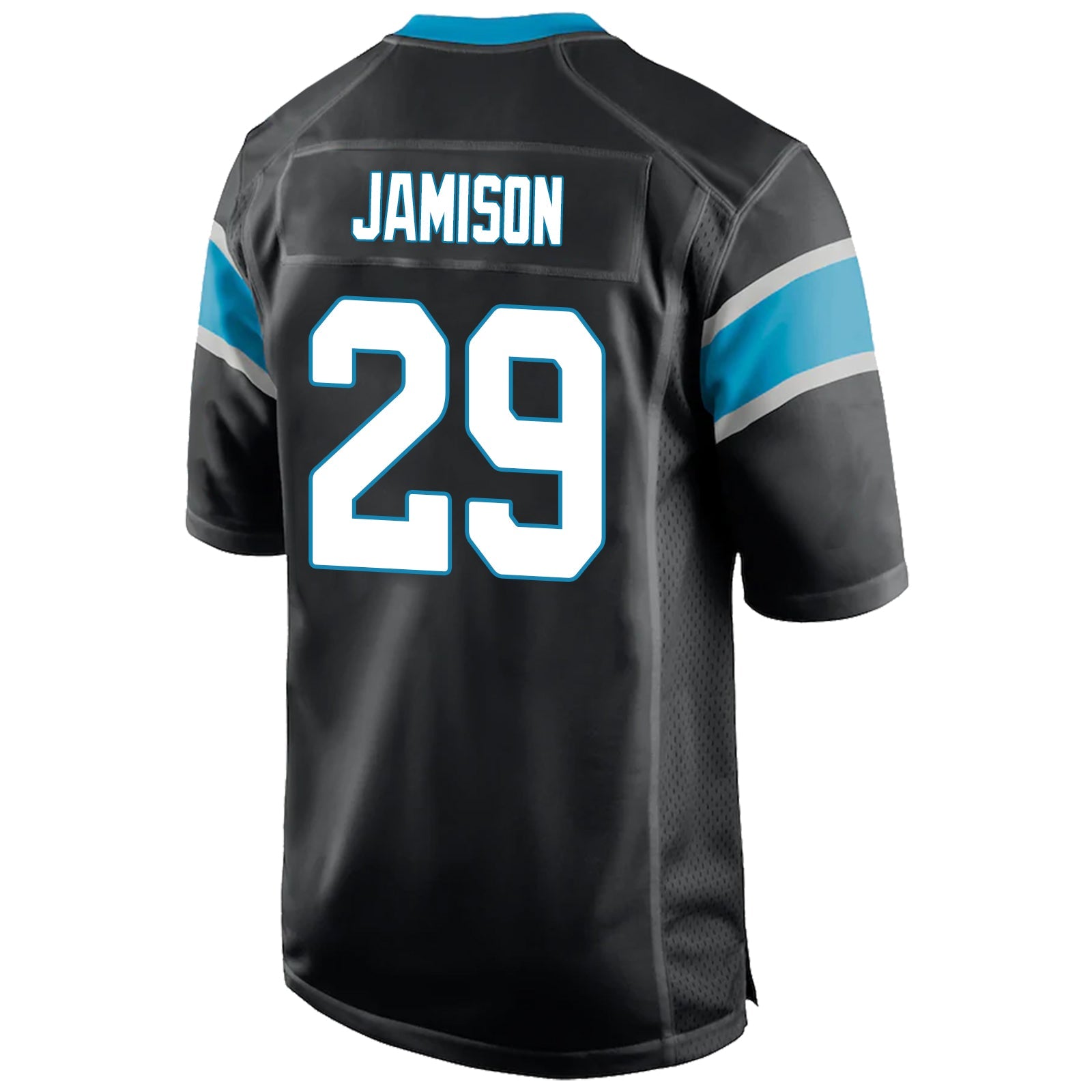 C.Panthers #29 D'Shawn Jamison  Black Team Game Jersey Football Stitched Jersey - Main View