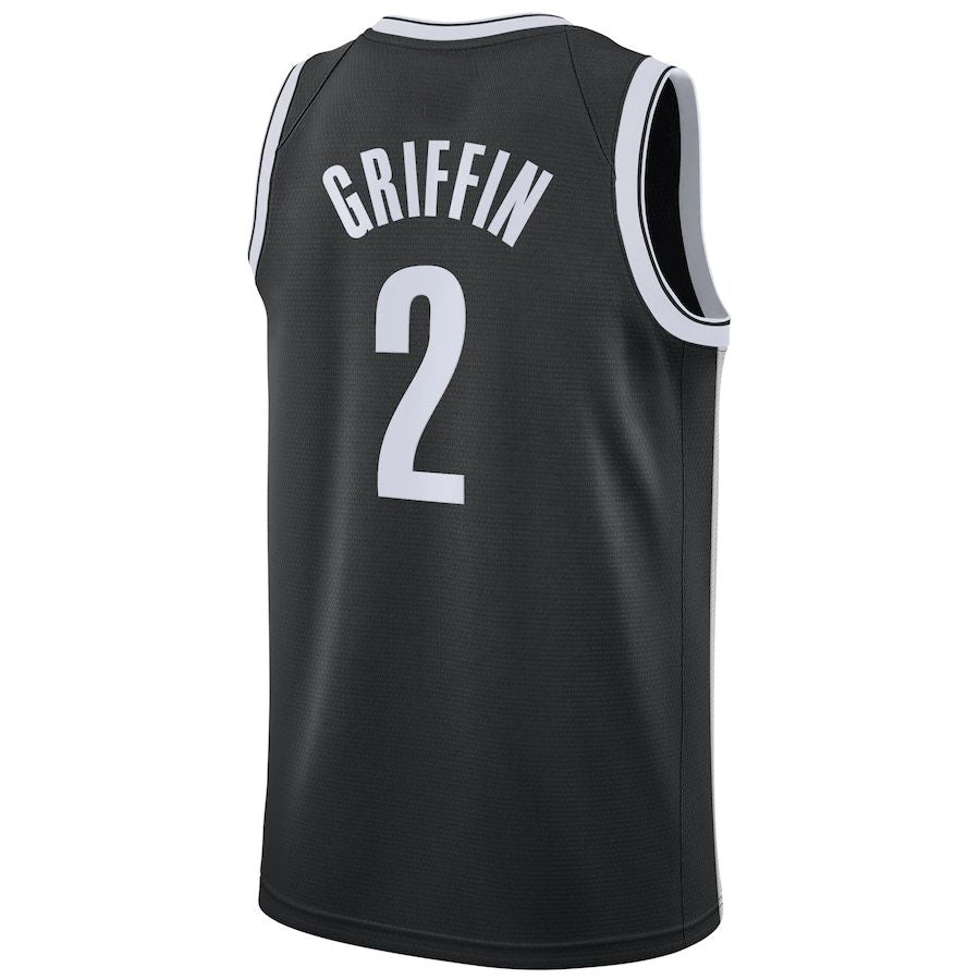 B.Nets #2 Blake Griffin 2020-21 Swingman Jersey Black Icon Edition Stitched American Basketball Jersey - Main View