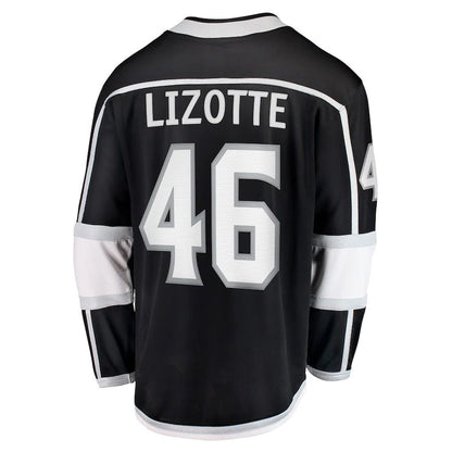 LA.Kings #46 Blake Lizotte Fanatics Branded Home Breakaway Player Jersey Black Stitched American Hockey Jerseys - Main View