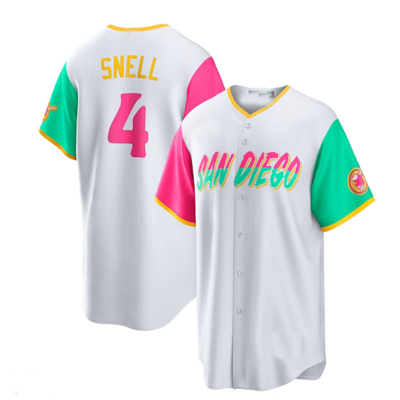 San Diego Padres #4 Blake Snell City Connect Replica Player Jersey - White Baseball Jerseys - Main View