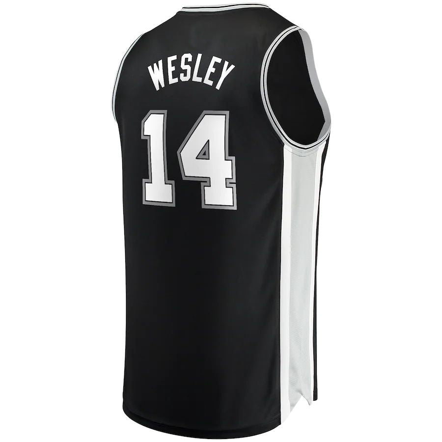 S.Antonio Spurs Fanatics Branded 2022 Draft First Round Pick Fast Break Replica Player Jersey Icon Edition Black Stitched American Basketball Jersey - Main View