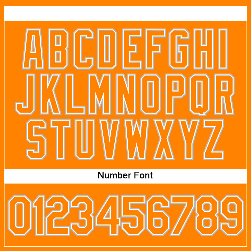 Custom Bay Orange White-Gray Authentic Baseball Jersey view 6