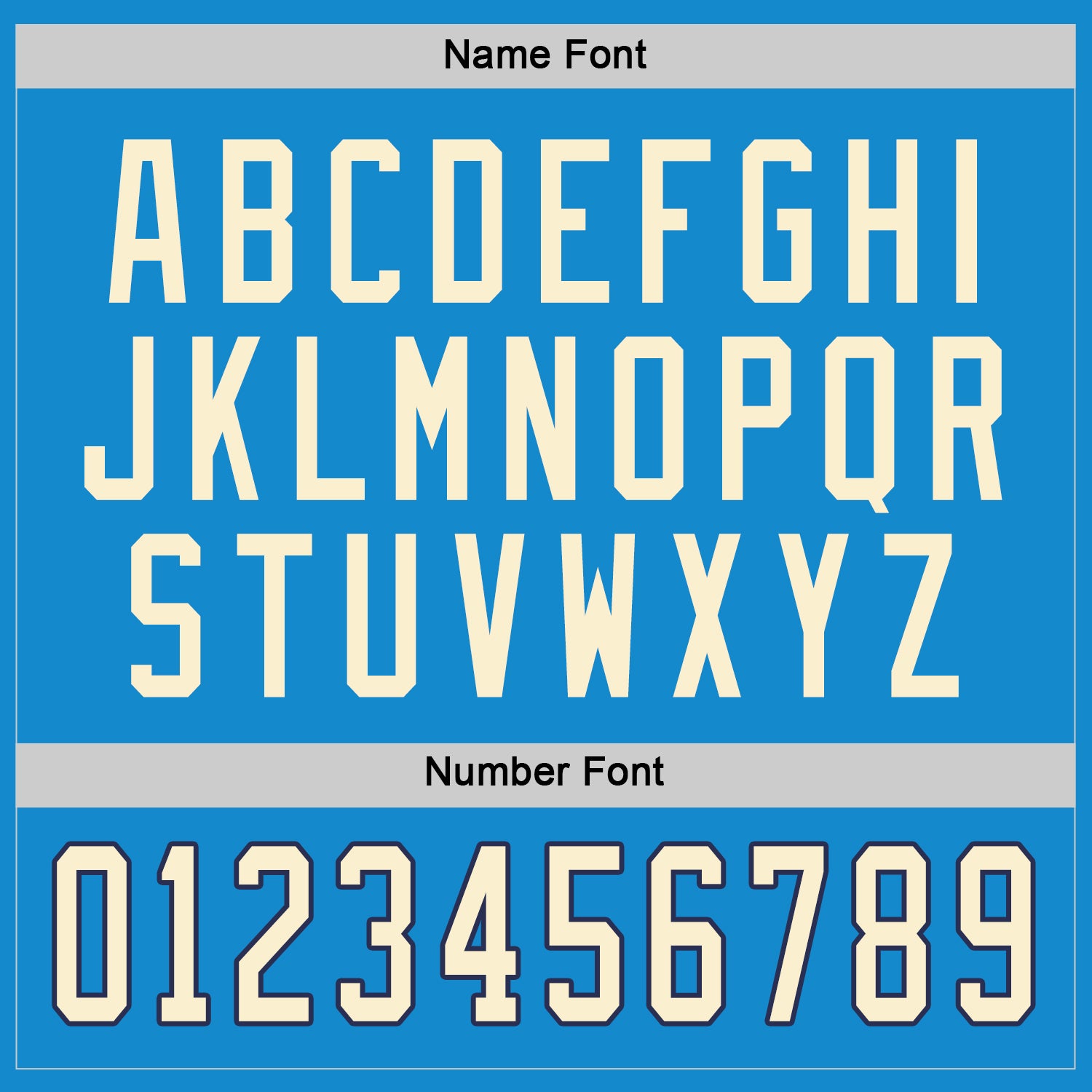Custom Blue Cream-Navy Hockey Jersey view 3