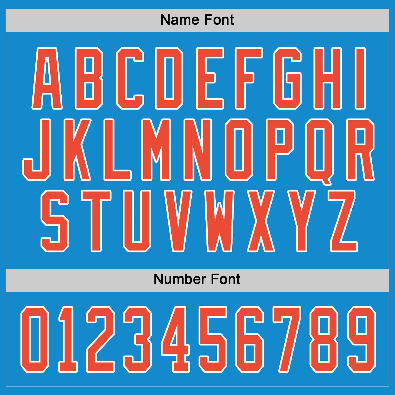 Custom Blue Orange-White Hockey Jersey view 4