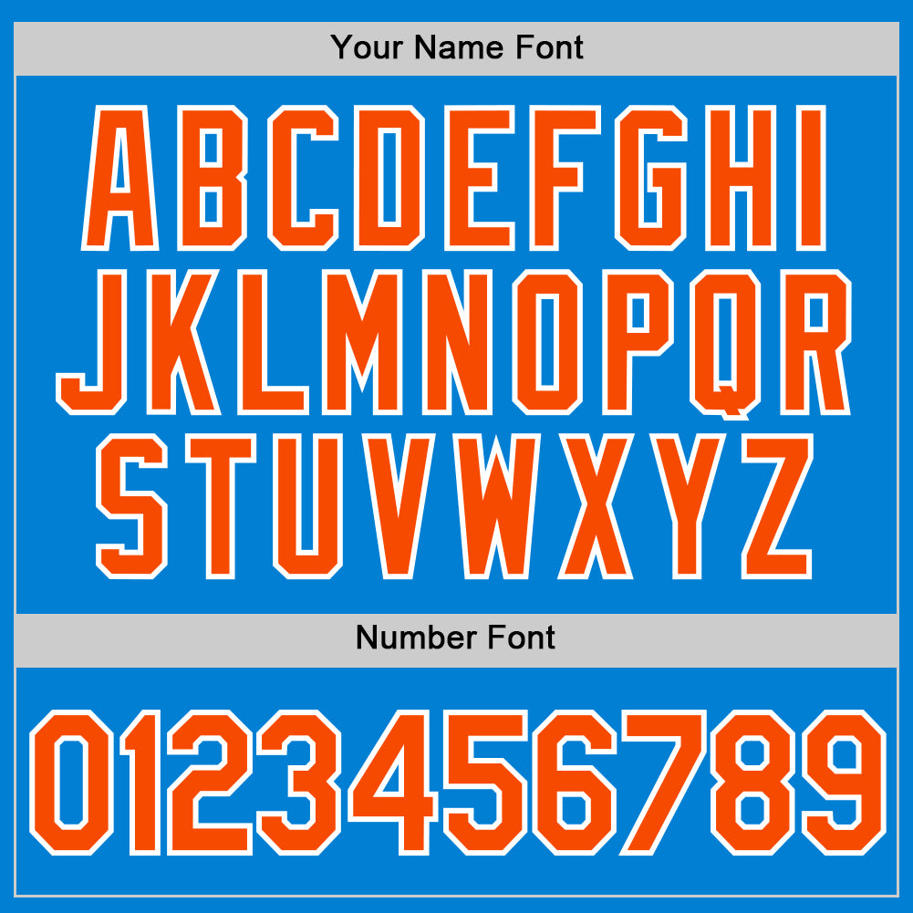 Custom Blue Orange-White Performance T-Shirt view 4