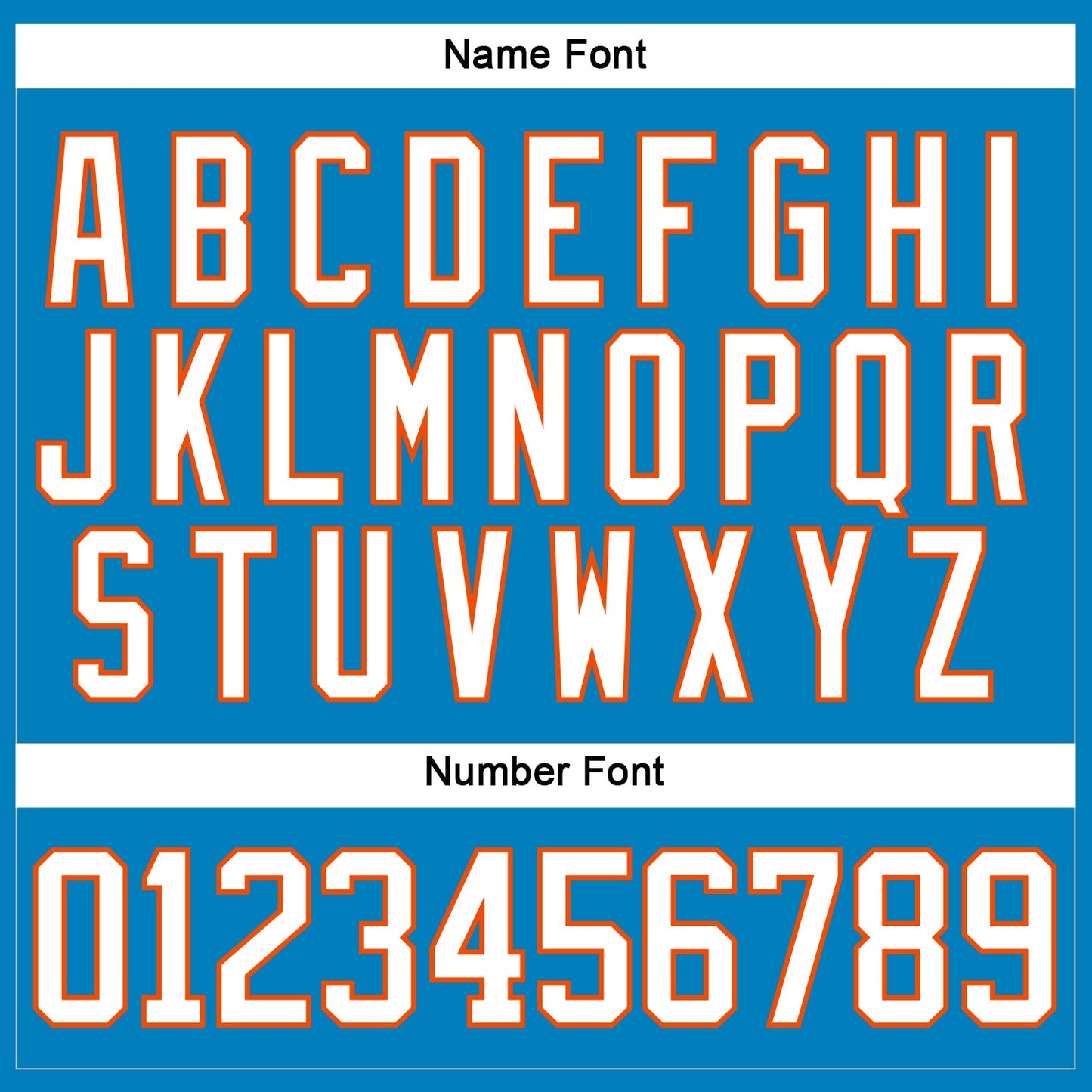 Custom Blue White-Orange Hockey Lace Neck Jersey view 5