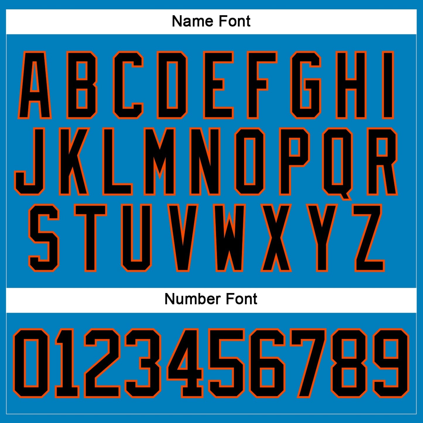 Custom Blue Black-Orange Hockey Lace Neck Jersey view 5