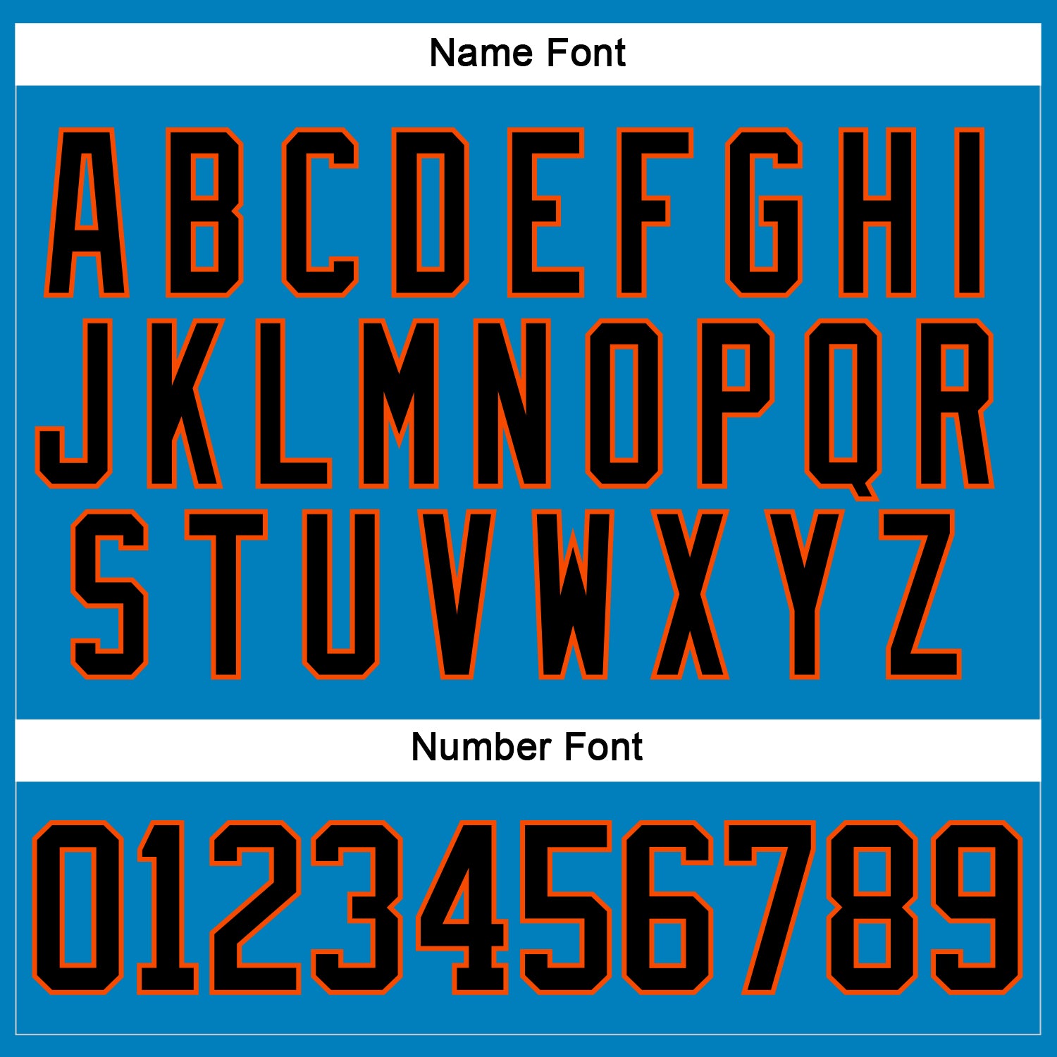 Custom Blue Black-Orange Hockey Lace Neck Jersey view 5