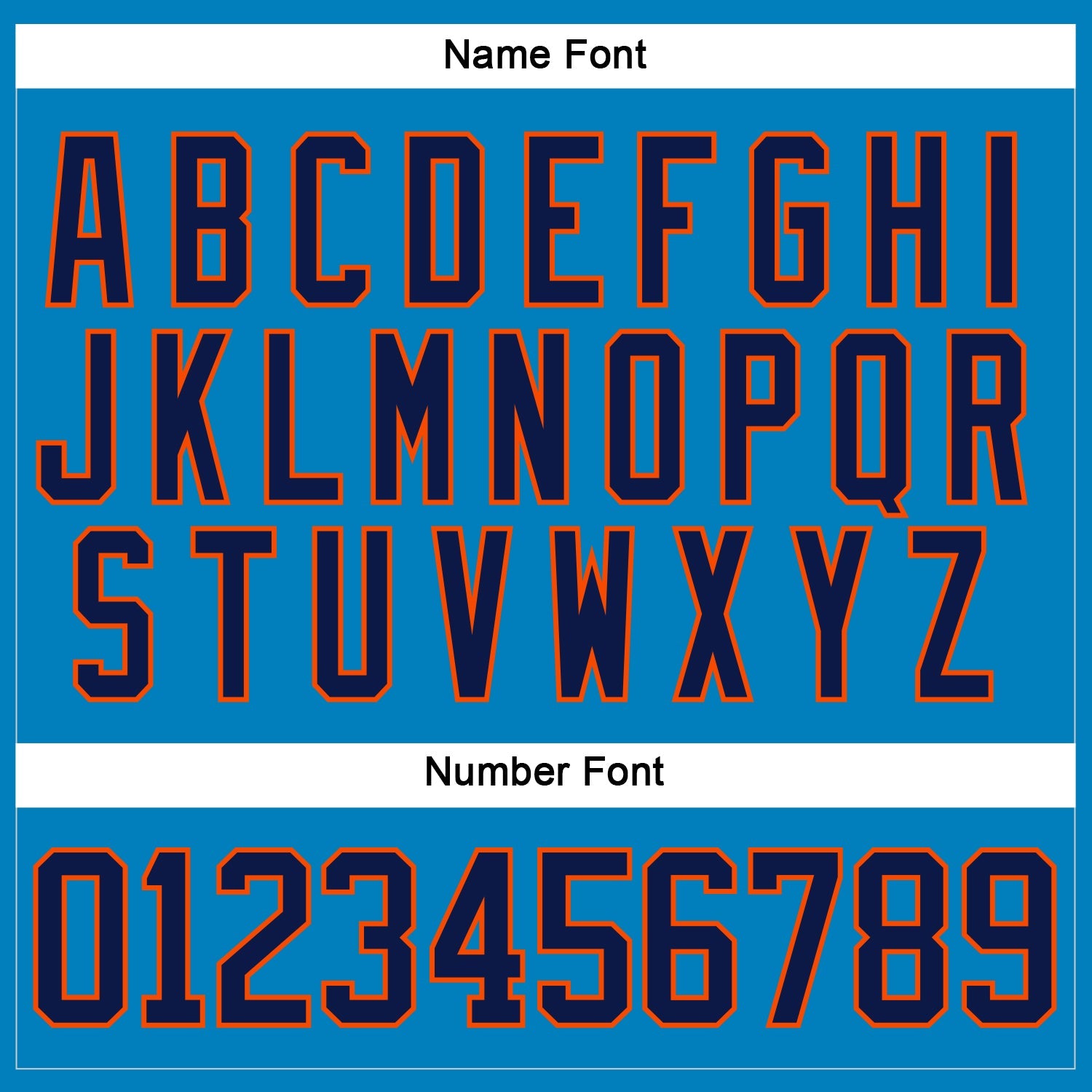 Custom Blue Navy-Orange Hockey Lace Neck Jersey view 5